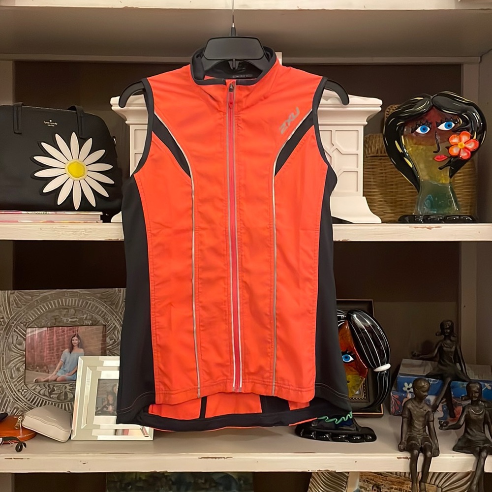 2xu Women’s Elite Run Vest in Orange SZ S EUC